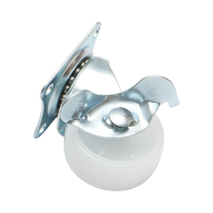 Forgó kerék 40x17mm fékezéssel, fehér polipropilén, acél lemez 45x38mm 20kg