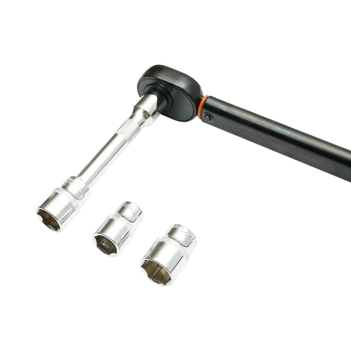 Nyomatékmérő kulcs szett 1/2, szorítónyomaték 28-210 Nm, 3 dugókulcs 17-19-21mm, hosszabbító 125mm 5 részes Breckner Germany