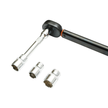 Nyomatékmérő kulcs szett 1/2, szorítónyomaték 28-210 Nm, 3 dugókulcs 17-19-21mm, hosszabbító 125mm 5 részes Breckner Germany