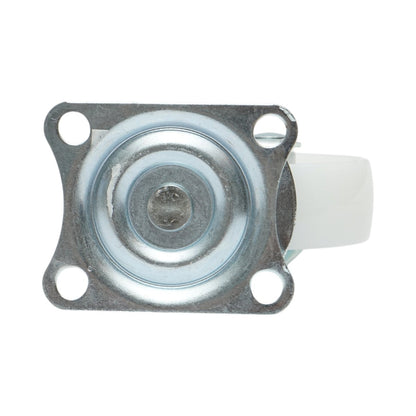 Forgó kerék 65x23mm fék nélkül, fehér polipropilén, acél lemez 70x58mm 35kg