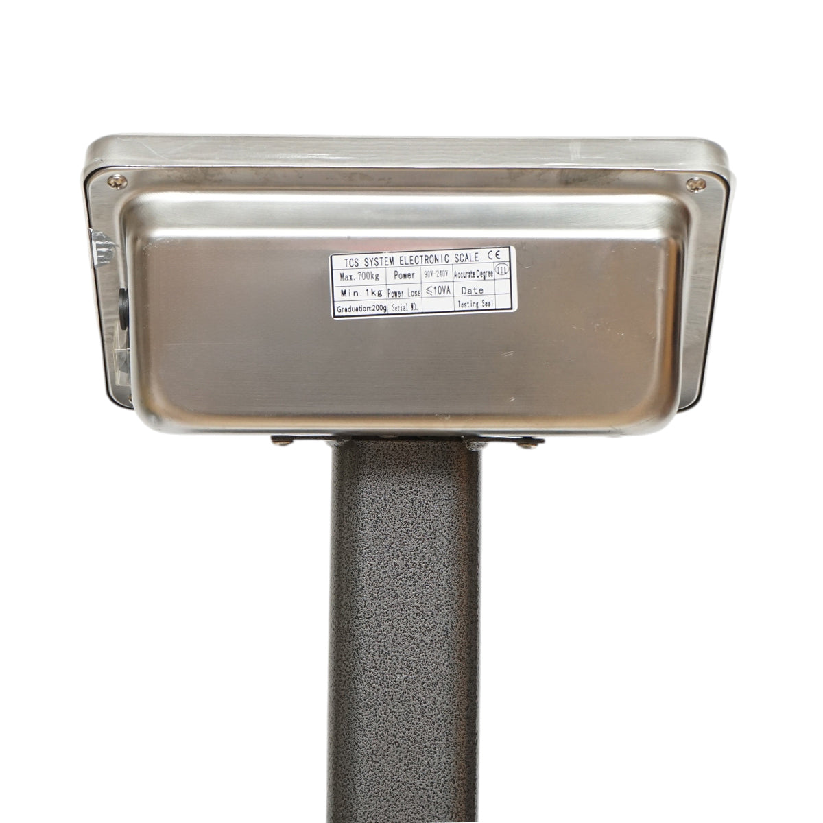 700kg-os elektronikus padlómérleg platformtípus 600x450mm összecsukható karral, LCD kijelző