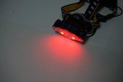 Fejlámpa 8 LED-del, 3 világítási móddal, 2200 mAh-s újratölthető USB-akkumulátorral Crownman
