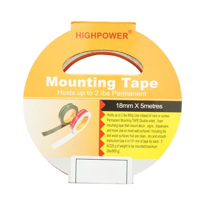 HighPower fehér PE hab dupla ragasztó szalag 18mm x 5m