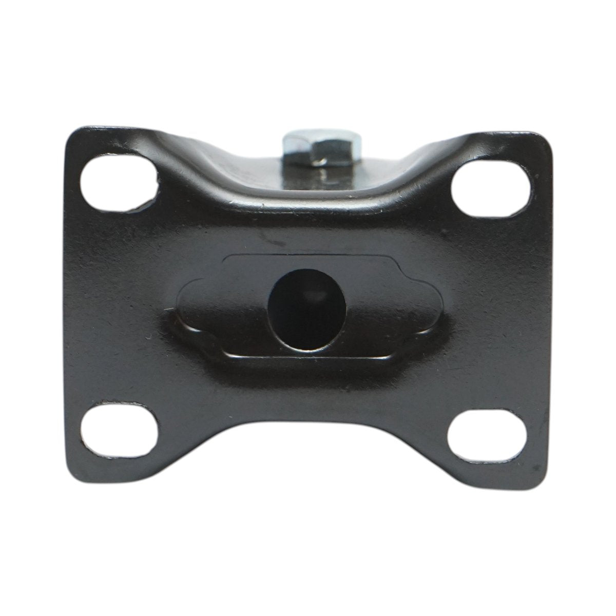 Rögzített kerék 42x21mm fék nélkül, fekete PVC, acél lemez 60x43mm 30kg