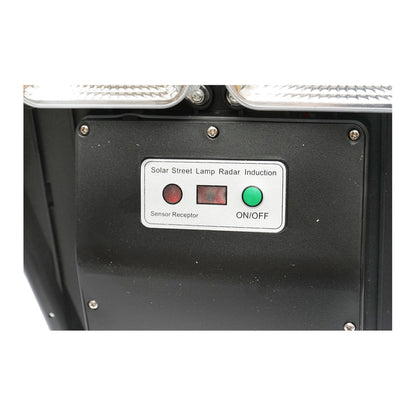 Napelemes LED lámpa 300W 15W-os napelemmel, LiFePO4 akkumulátor 3.2V/18Ah, 6000-8000K, mozgásérzékelő, távirányító IP65 Breckner Germany