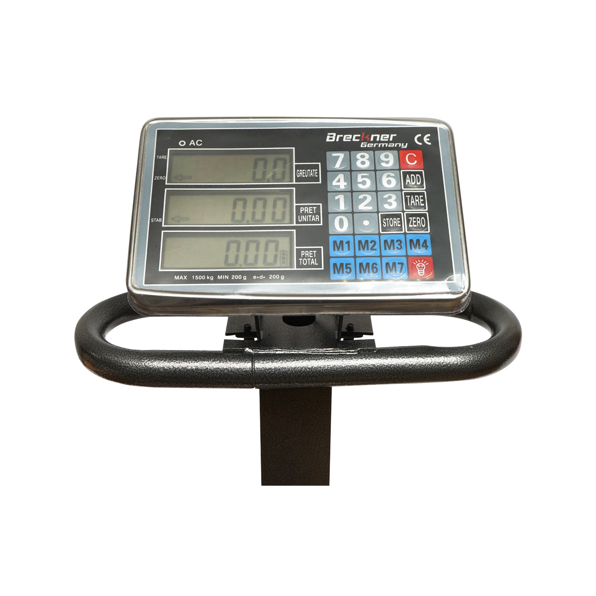 Elektronikus platformos padlómérleg 1500 kg, összecsukható karral Breckner Germany