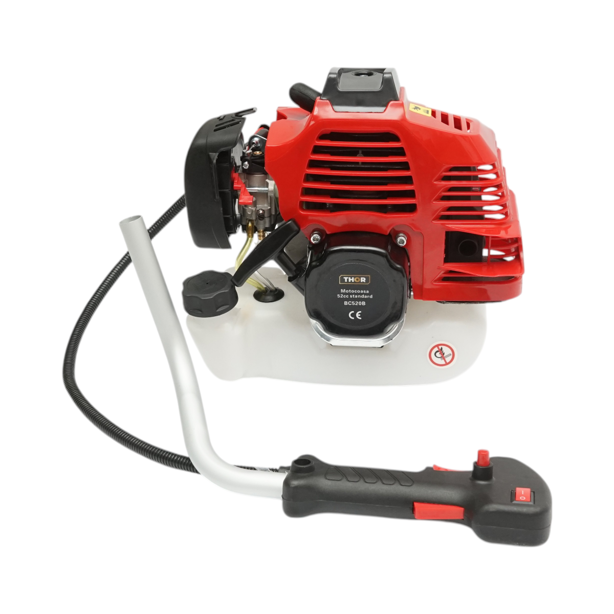 Professzionális benzinmotoros fűkasza THOR Standard 3LE, 2T 52cc, fordulatszám 7500rpm, 3T korong, huzalos dob, tartozékkészlet tartalmazza