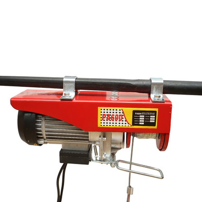 Elektromos emelő 220V/50Hz 1150W, max teher 300/600Kg, emelési sebesség 5-10m/min, emelési magasság 6-12m IP40