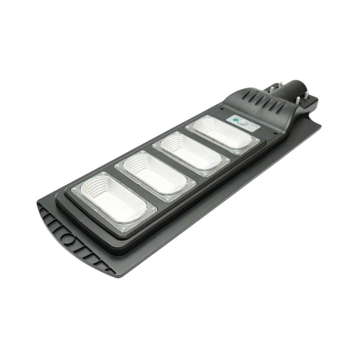 Napelemes LED közvilágítási lámpa 300W 18W-os napelem panellel, 16000mAh akkumulátor, mozgásérzékelő, távirányító, oszlopra szerelhető IP65 Breckner Germany