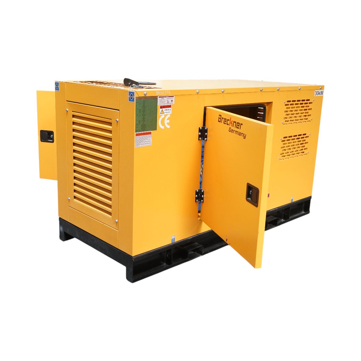 Háromfázisú hangszigetelt elektromos generátor 27.5KVA, 230/400V, Ricardo 30kW ZH4100D dízelmotor Breckner Germany