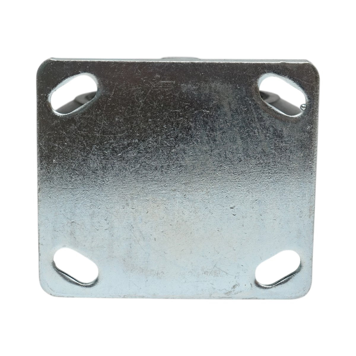 Rögzített ipari kerék 125x50mm fék nélkül, fekete tömör gumi, 115x100mm acél lemez 130kg