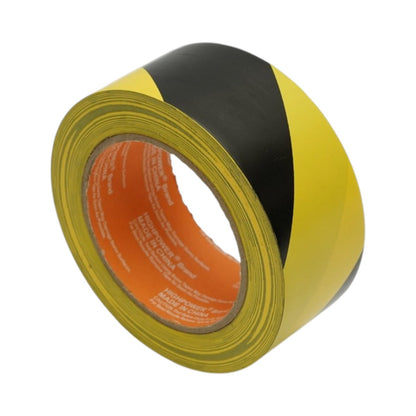 HighPower PVC sárga-fekete figyelmeztető és jelölő padlószalag 48mm x 33m