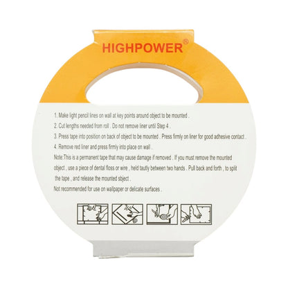 HighPower átlátszó erősített akril dupla ragasztószalag 18mm x 3m