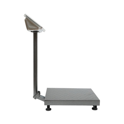 Elektronikus padlómérleg 150kg platformtípus 400x300mm összecsukható karral, LCD kijelző Breckner Germany