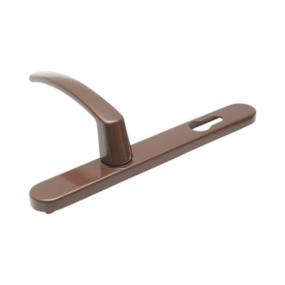 PVC hőszigeteléses ajtókilincs szett barna 28x220mm-es zárbetéttel