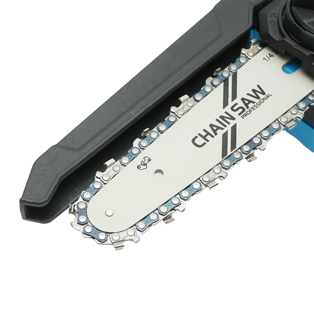 Mini elektromos fűrész 500W Li-ion 21V akkumulátorral, vágási átmérő 180mm