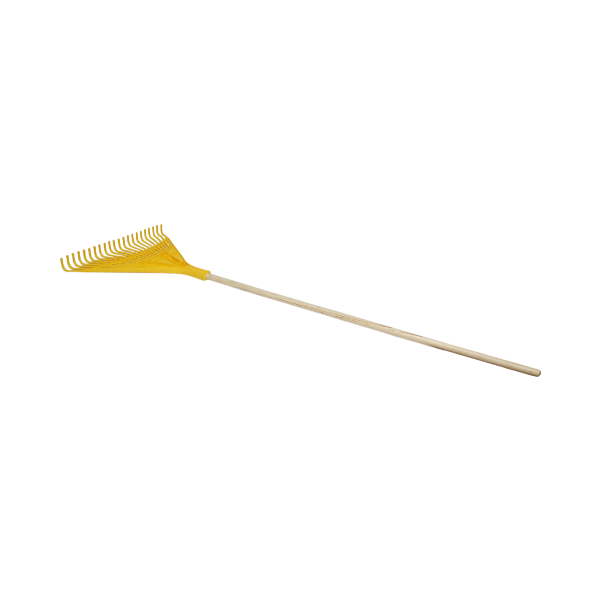 Crownman műanyag lombgereblye, 120cm-es fa nyéllel, 22 fogazattal