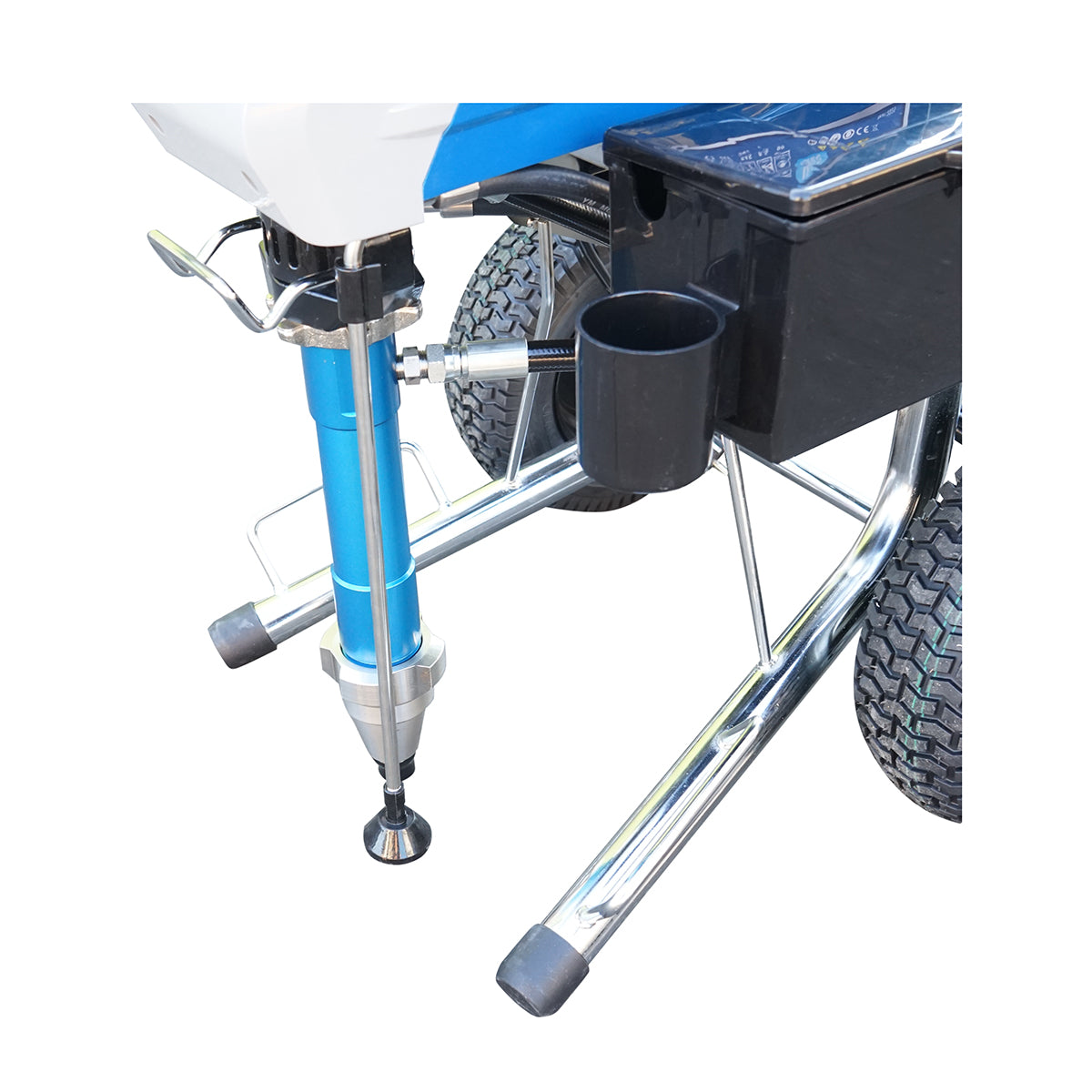 Professzionális airless festékszóró szivattyú dugattyúval és kefe nélküli motorral 4,5 kW, 220 V, 8,5 l/perc áramlás, 517-es fúvóka, maximális nyomás 227 bar M85