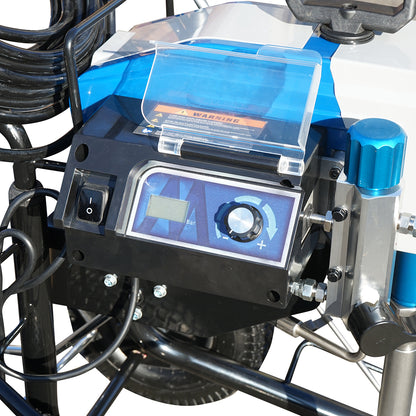 Professzionális airless festékszóró szivattyú dugattyúval és kefe nélküli motorral 2,6 kW, 220 V, áramlási sebesség 3,2 L/min, fúvóka 517, maximális nyomás 227 bar M32H