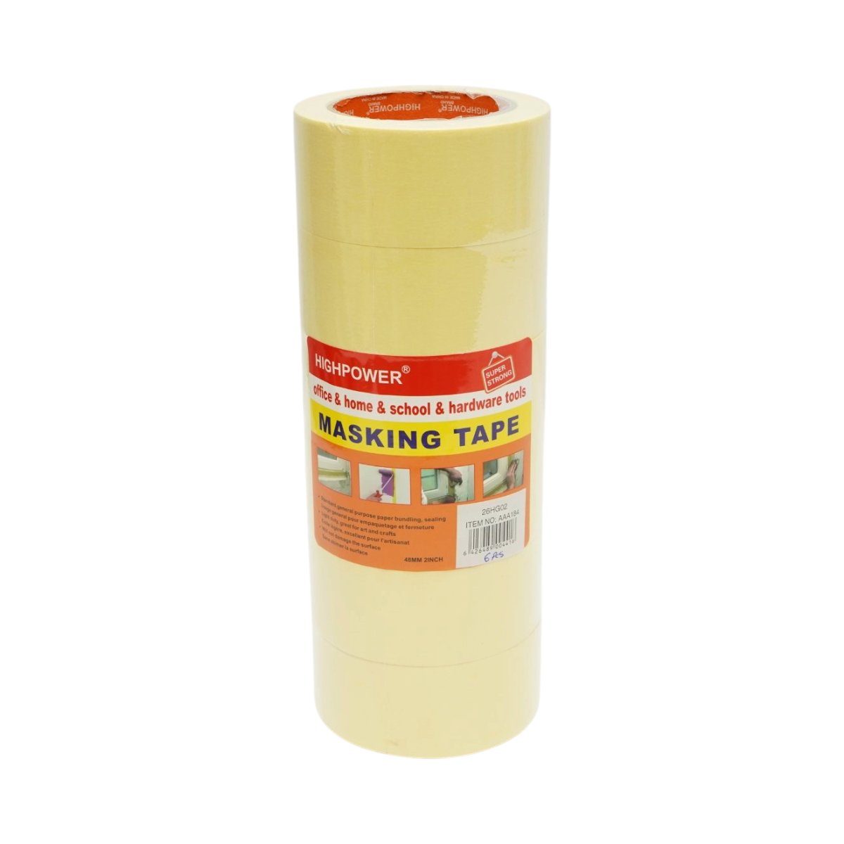 Általános maszkozó szalag 48mm x 36m sárga papírból HighPower