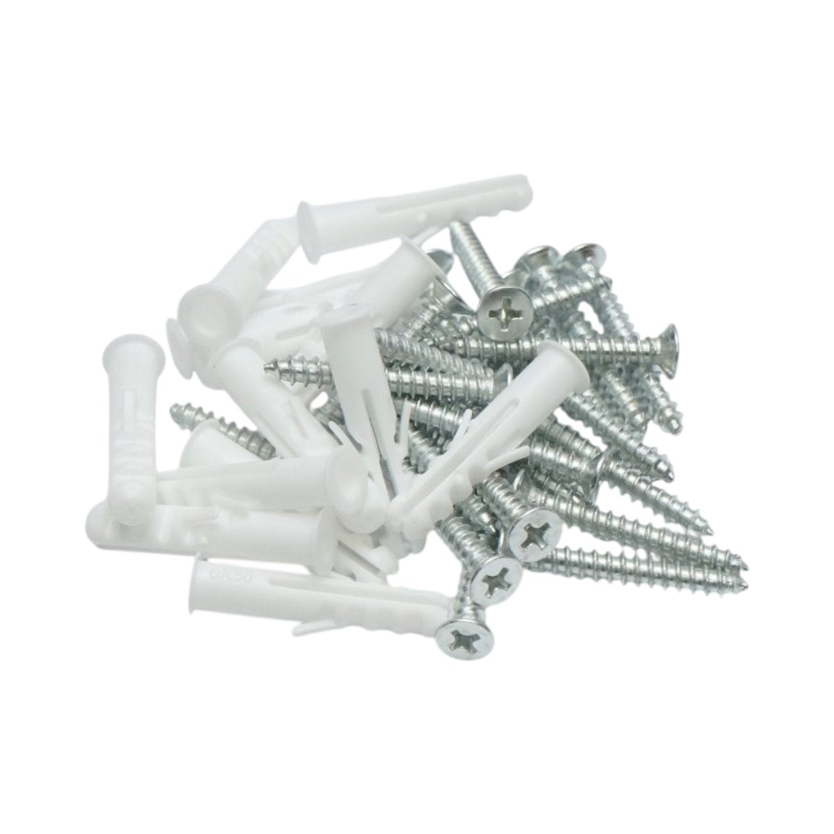 Univerzális műanyag dübel, tipli szett fehér 6x30mm csavarral 4x30mm 50 db/szett