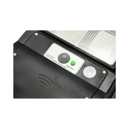 Napelemes LED-es közvilágítási lámpa 200W, 6500K, IP65 hűvös fény, mozgásérzékelős oszlopra szerelhető Breckner Germany