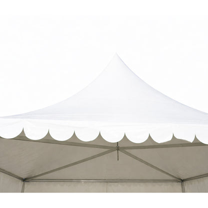 Pagoda típusú rendezvénysátor 6x6m, fehér UV-álló vízhatlan, PVC 950g/m2 tetőzet, alumínium keret 64x64x3mm