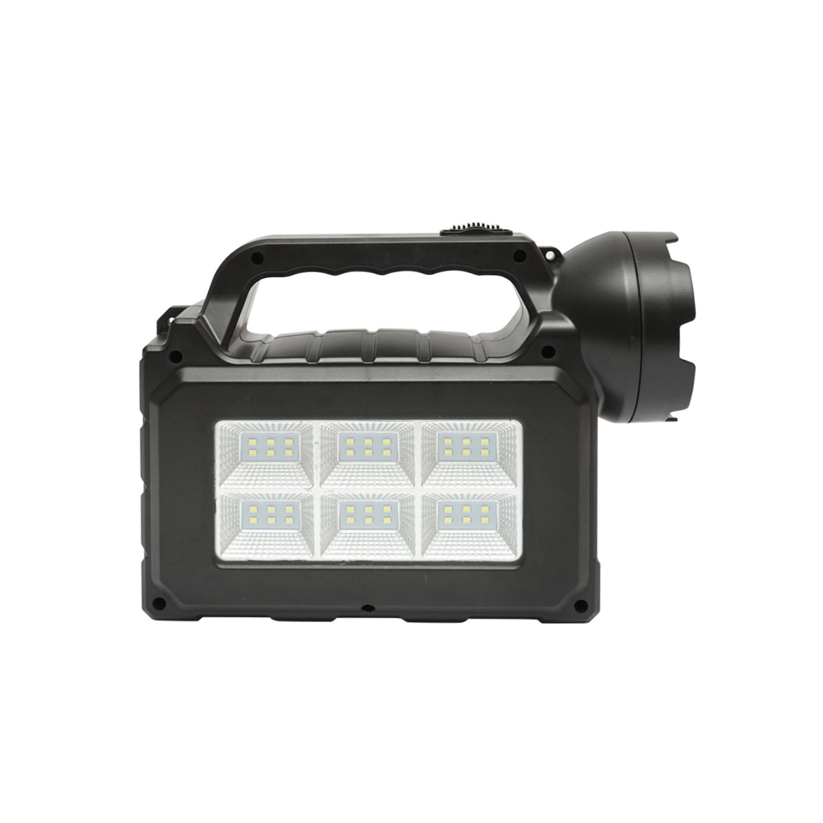 Hordozható LED világító készlet 3 izzóval/projektorral, FM rádióval, MP3-mal, napelemmel és 3,7 V, 4500 mAh akkumulátorral horgászáshoz, kempingezéshez GD-P30FM