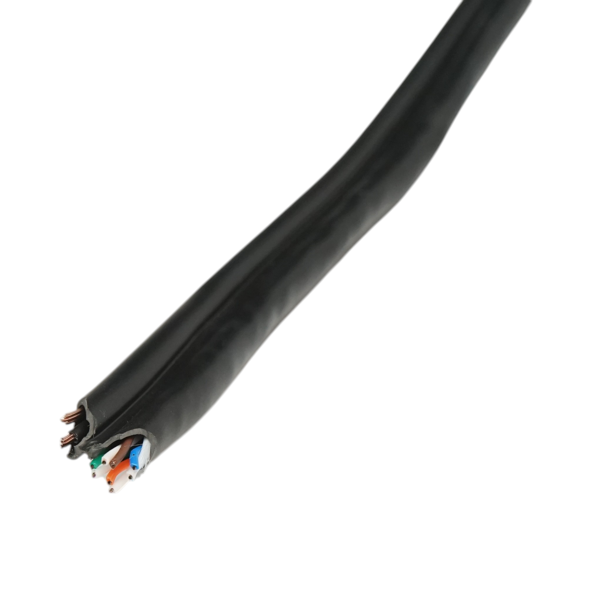 Siamese UTP CAT5e kábel 8x0.51mm réz + 2x0.75mm CCA tápellátás 305m/tekercs