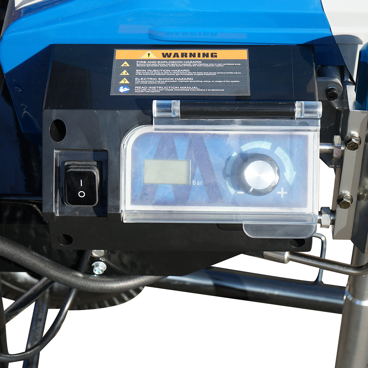 Professzionális airless festékszóró szivattyú dugattyúval és kefe nélküli motorral 1,3 kW, 220 V, áramlási sebesség 2,4 L/min, fúvóka 517, maximális nyomás 227 bar M24H
