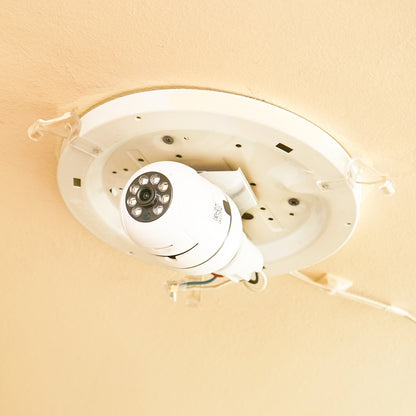 Intelligens izzó PTZ megfigyelő kamera, WIFI 2.4G 1080P, E27 izzó mozgásérzékelővel és iCSee alkalmazással Breckner Germany