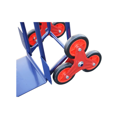Szállító kocsi lépcsőn, lépcsőn, 6 kerékkel max 150Kg