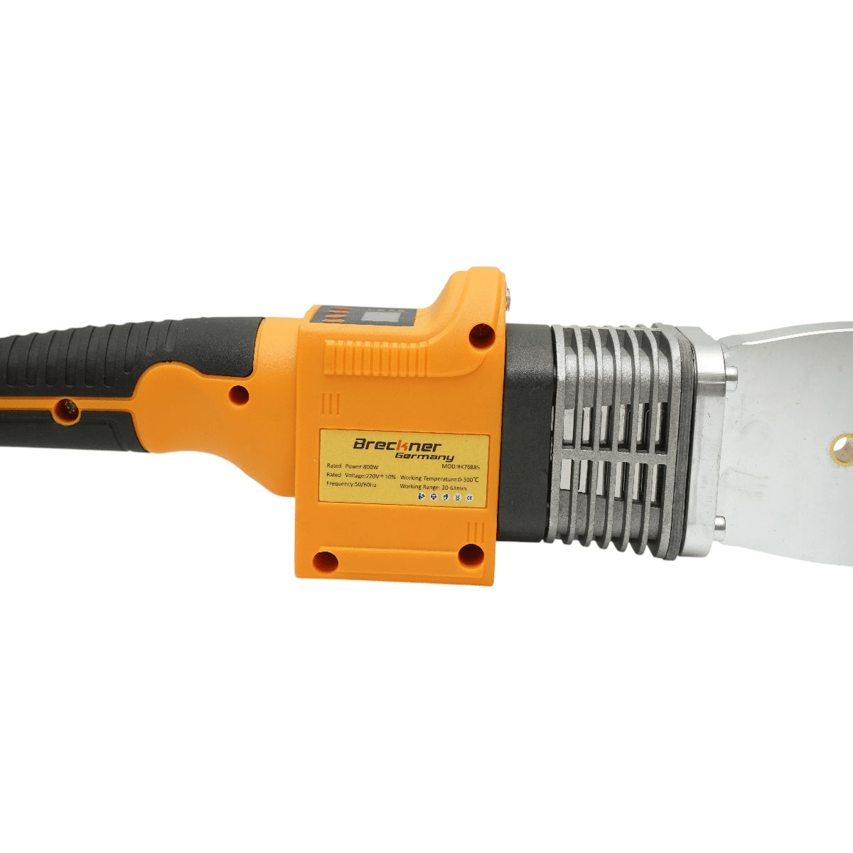 PPR 800W csőhegesztőgép készlet digitális kijelzővel 0-300°C, 6 serpenyő 20-63mm, 3 buborékos vízmérték, szintezőkerék, vágógép Breckner Germany