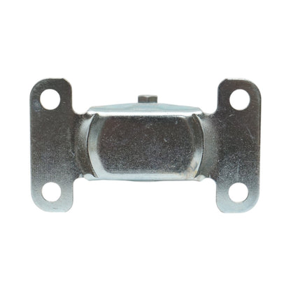 Rögzített kerék 65x19mm fék nélkül, kék tömör gumi, acél lemez 100x59mm 35kg