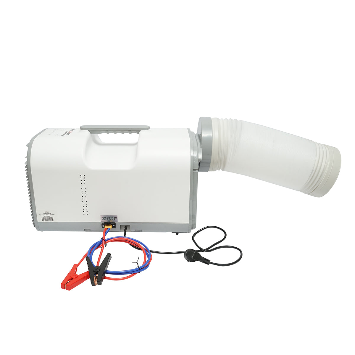 Hordozható légkondicionáló 4777 BTU, 600W, 12V-24V-220V, párátlanító funkcióval, szellőztetéssel, távirányítóval, alvó üzemmóddal, szerelőkészlet tartozék Breckner Germany