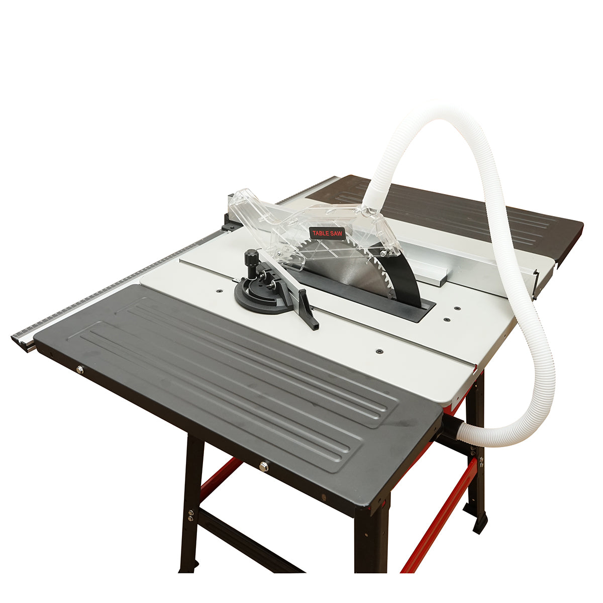 Körfűrész asztallal 1800 W, 220 V, 254 mm-es tárcsa, 0–45° vágási szög, 4500 fordulat/perc, 645 x 940 mm