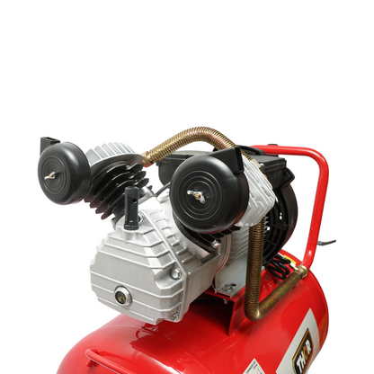 100L légkompresszor, 2 hengeres V motor 2,2KW/2CP, maximális nyomás 8 bar, szívólevegő térfogat 370 L/min THOR