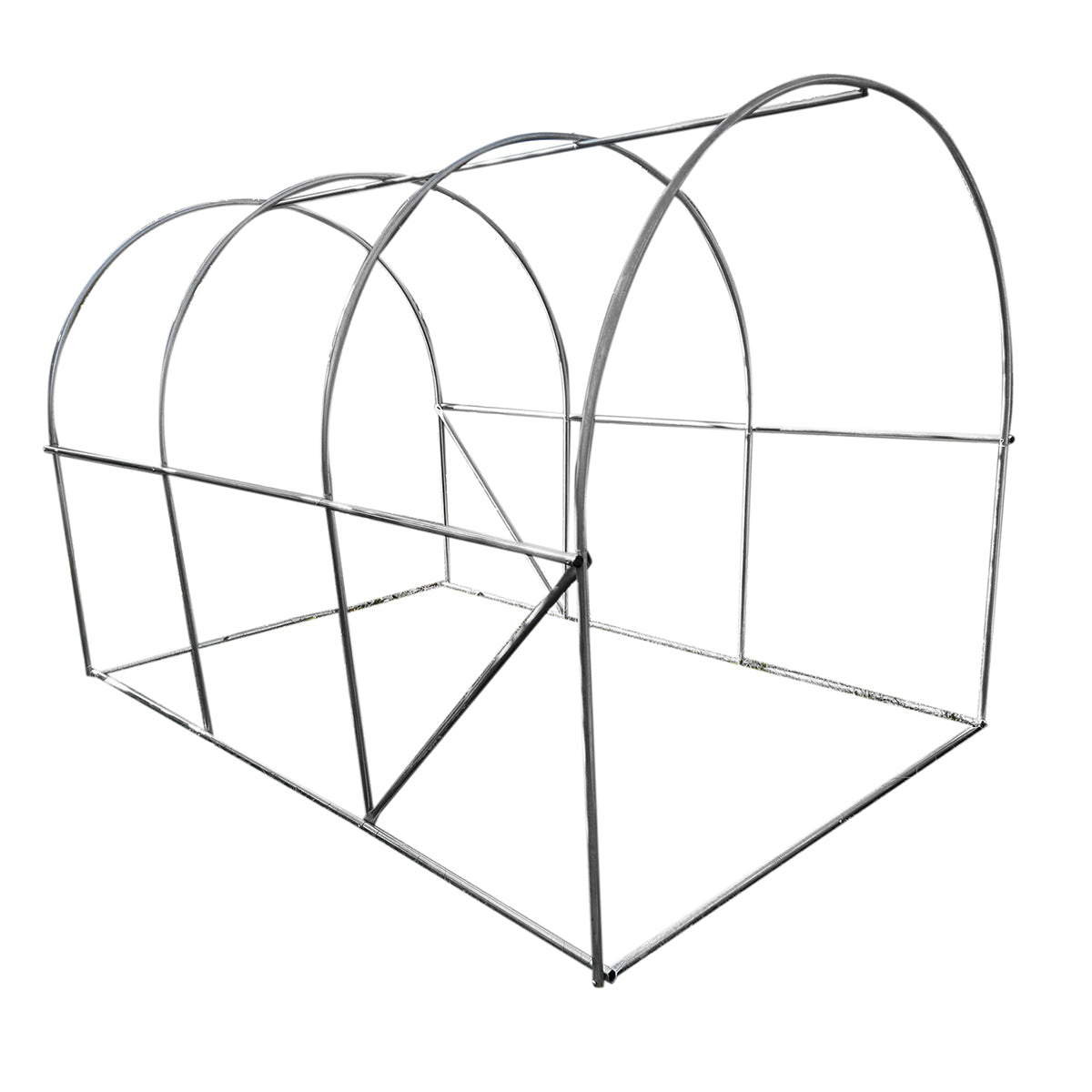 Kerti fóliasátor 300x200x200cm öntözőrendszerrel, zöld PE fólia 140g/mp UV hálóval, 6 ablak, 2 ajtó, horganyzott acélcső 25mm