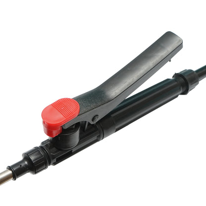 Permetezőszivattyú, elektromos vermorel, 20 literes tartály, 12V/8Ah akkumulátor, 4 fúvóka, áramlás 4 l/min, nyomás 6,8 bar THOR