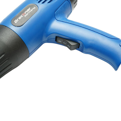 Forró levegős pisztoly 1600W, 220V, levegőáramlás 300/500 L/min, 2 hőmérsékleti fokozat 300/600°C Breckner Germany