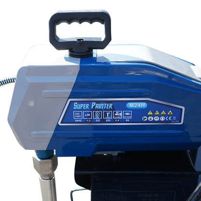Professzionális airless festékszóró szivattyú dugattyúval és kefe nélküli motorral 1,3 kW, 220 V, áramlási sebesség 2,4 L/min, fúvóka 517, maximális nyomás 227 bar M24H
