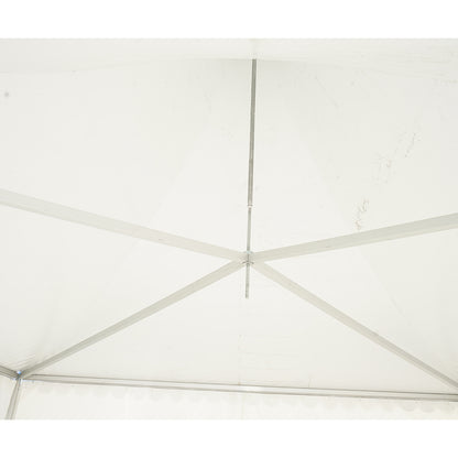 Pagoda típusú rendezvénysátor 6x6m, fehér UV-álló vízhatlan, PVC 950g/m2 tetőzet, alumínium keret 64x64x3mm