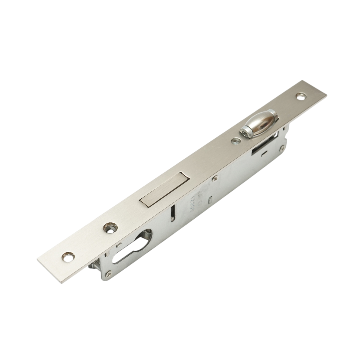 Beépített ajtózár görgővel 38x174mm, előlap 23x240mm, szatén nikkel, csavarok mellékelve