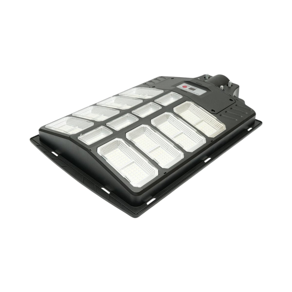 Napelemes LED közvilágítási lámpa 500W 15W napelem panellel, 15000mAh akkumulátor, mozgásérzékelő, távirányító, oszlopra szerelhető IP66 Breckner Germany