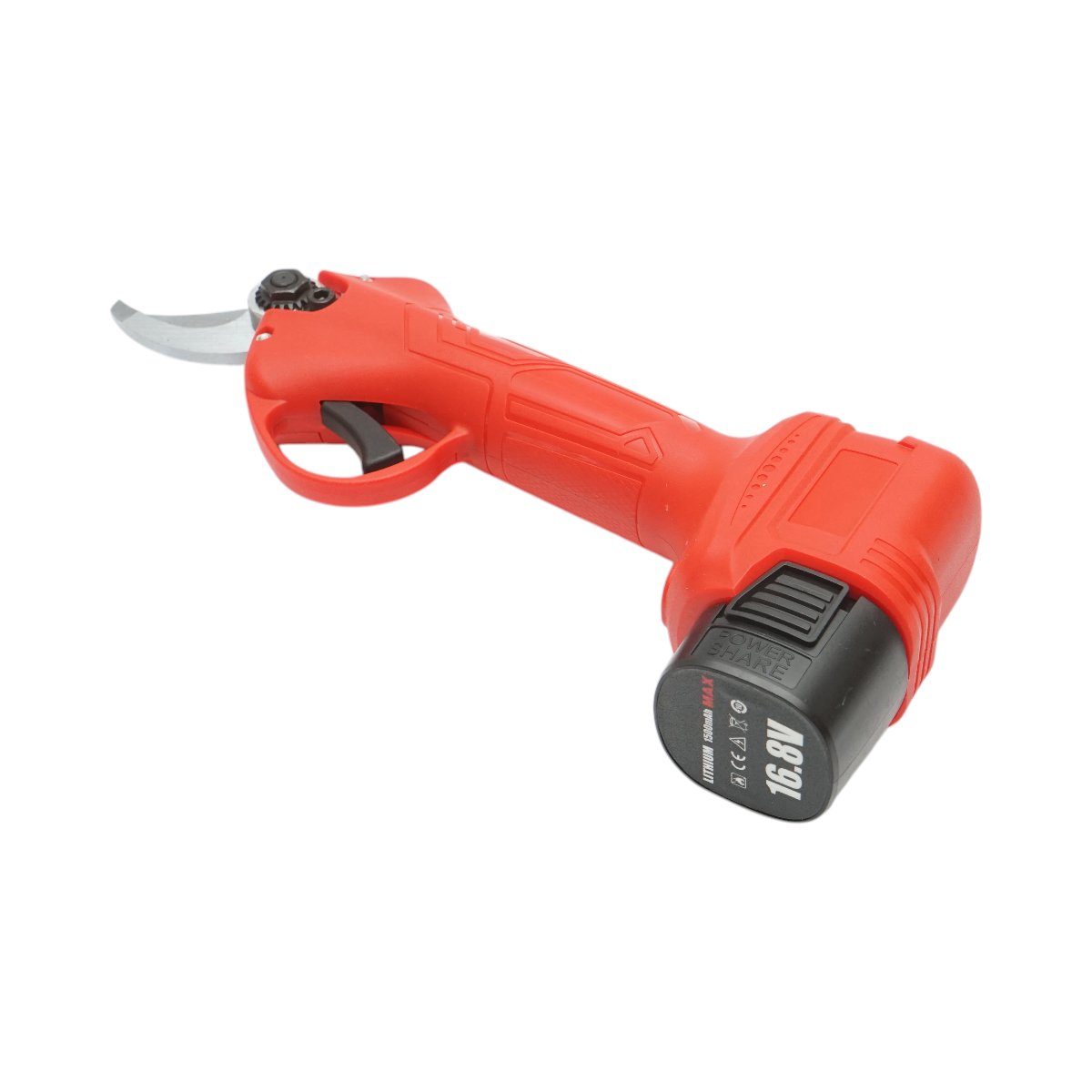Elektromos kertészeti olló 2 db 16.8V, 1.5 Ah Li-ion akkumulátorral, vágási átmérő 0-28mm