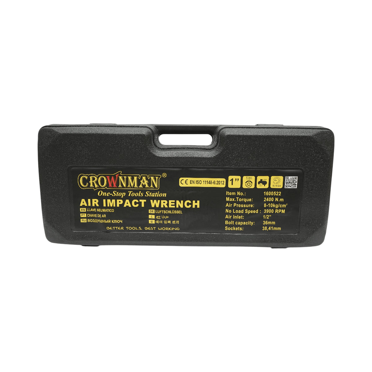 Crownman 1 hüvelykes, fordítható pneumatikus ütőfegyver, 2400Nm, 3900rpm, maximális nyomás 8 bar Crownman