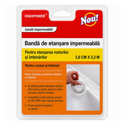 HighPower vízálló öntapadó fürdőkád és mosogató tömítőszalag 38mm x 3.2m