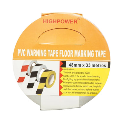 HighPower PVC figyelmeztető és jelölő szalag piros-fehér 48mm x 33m