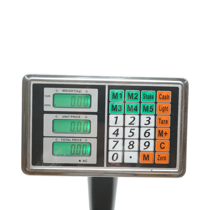 Elektronikus padlómérleg 350kg platformtípus 500x400mm összecsukható karral, LCD kijelző Breckner Germany
