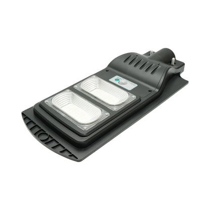 Napelemes LED közvilágítási lámpa 100W 12W-os napelem panellel, 8000mAh akkumulátor, mozgásérzékelő, távirányító, oszlopra szerelhető IP65 Breckner Germany